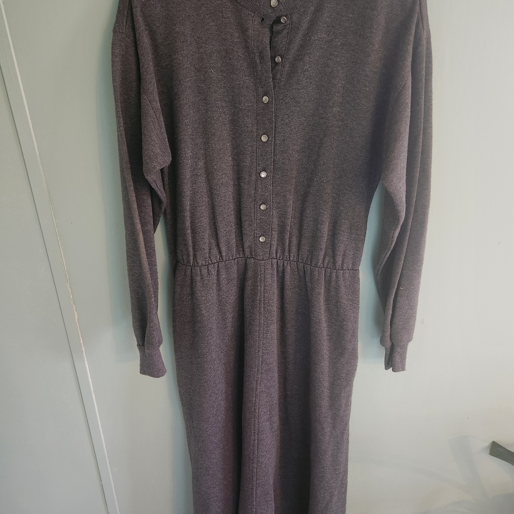 Elegant Charcoal Midi Dress